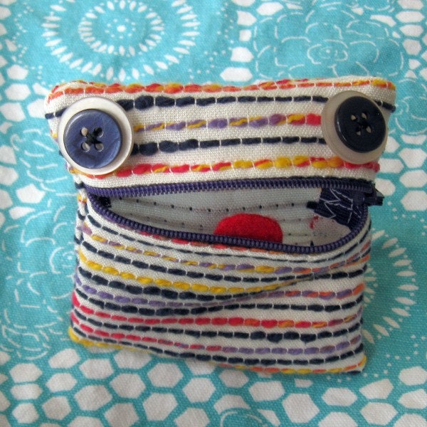 Recycled Monster Coin Purse