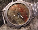 Large Face Watch Multicolor Dial Wristwatch Copper 