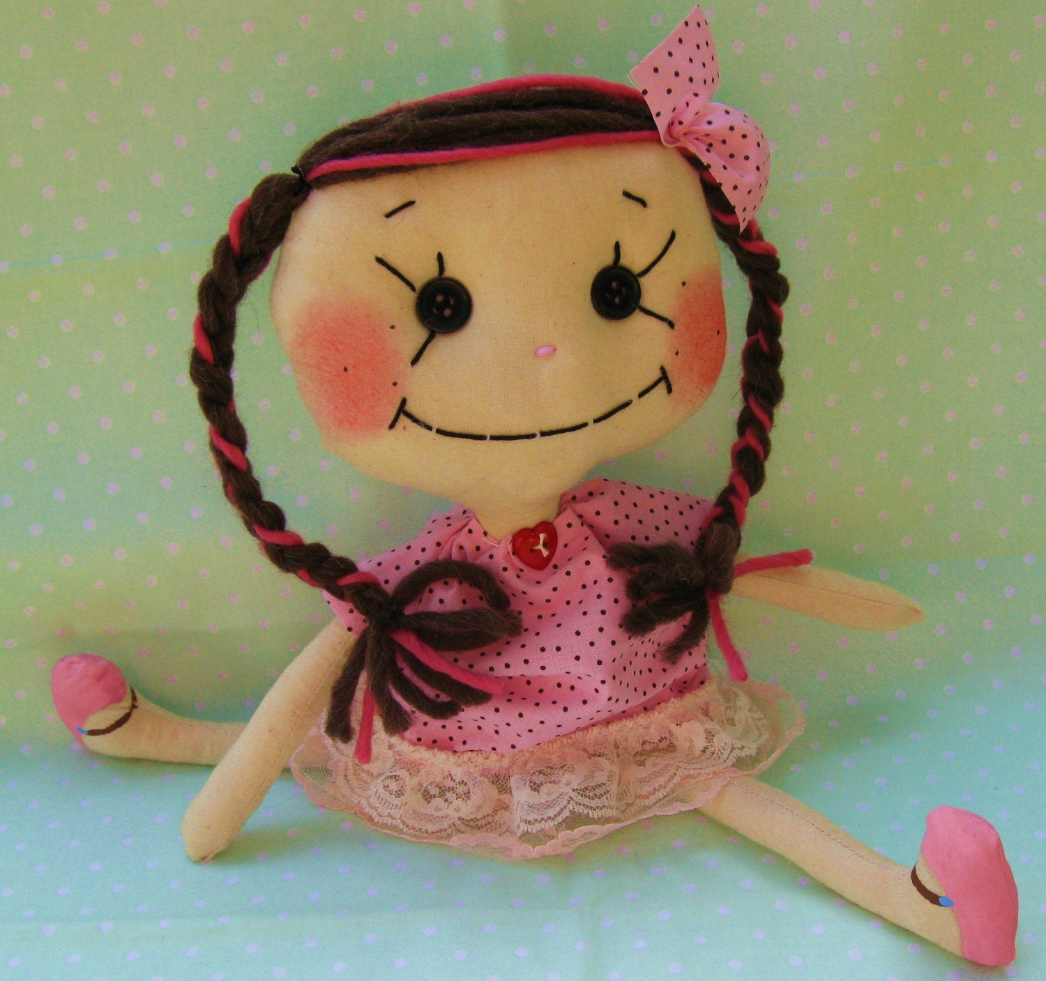 Chocolate Cherry Licorice Art Doll