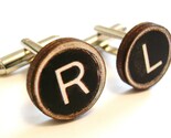 Custom wooden letter cufflinks