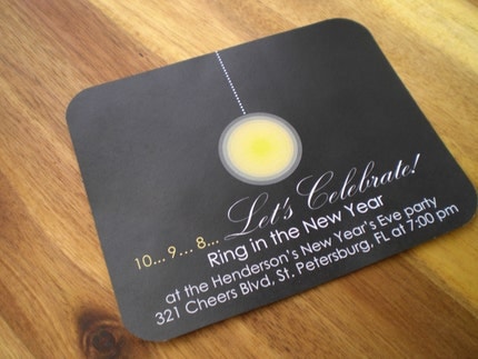 Dropping Ball New Years Eve Party Invitation (Set of 12)