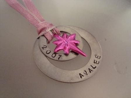 Personalized Hand Stamped Christmas Ornament