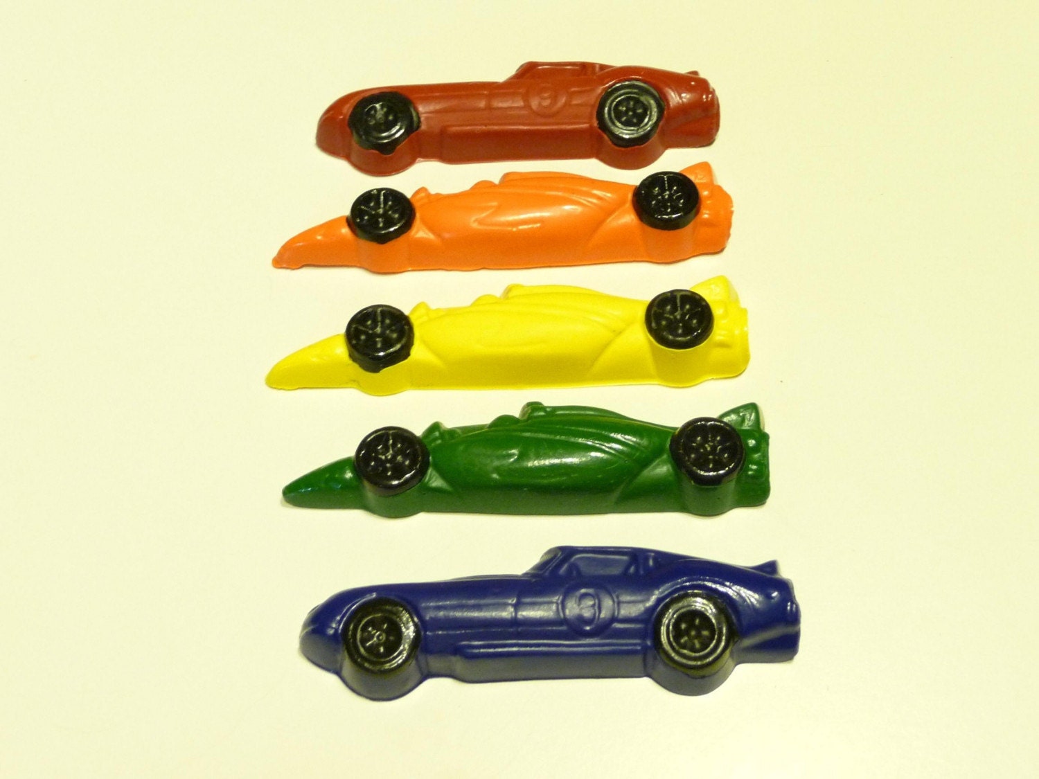 Race Car Crayons Upcycled / Recycled  (set of 5)
