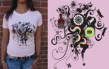 Hair PoP Graphic T shirt in size XS, S, M and L