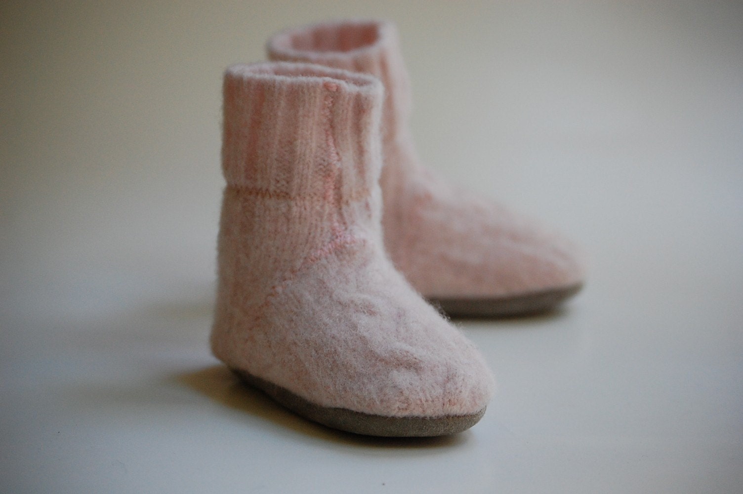 Dresses from Grandma...Lambswool Slippers from Upcycled Sweater, Sizes newborn - 4 years