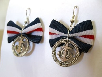 Hello Sailor bow earrings