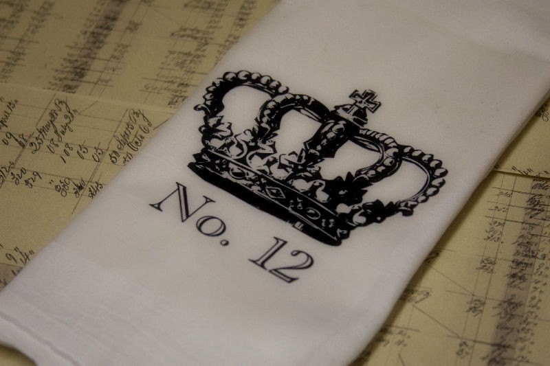 French Crown No. 12 Tea Towel