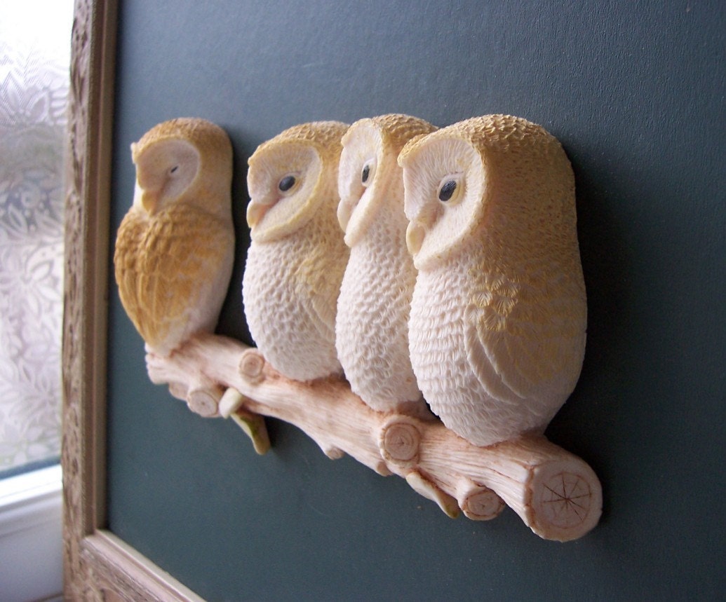 Fantastic 3D Owl Family Portrait Wall Hanging Sculpture - Simon Harris - UK - EnglishPreserves