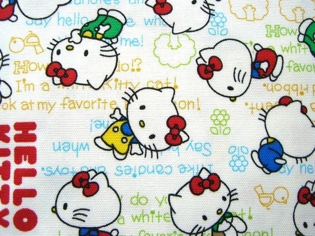 Cute Japanese Cotton Fabric-Hello Kitty Half Yard (F219)