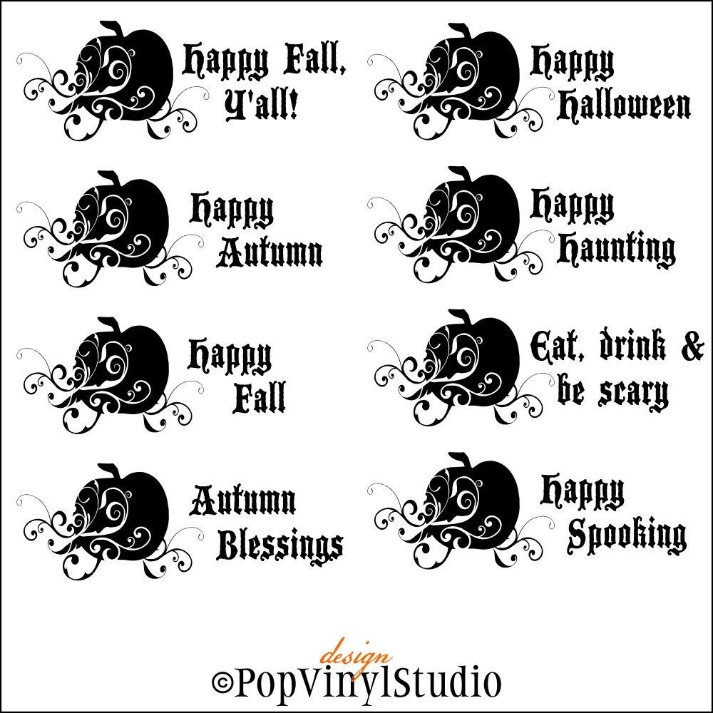 Choose Your Fall Halloween Phrase Happy Fall Yall Happy Haunting Happy Halloween YOU CHOOSE SAYING You Choose Color FREE US SHIPPING