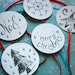 Discounted- Handrawn Christmas Ornaments (5 Tags)