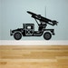 Humvee Missile Launcher army vinyl decal for wall