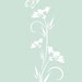 Flower Stem with butterfly vinyl wall decal