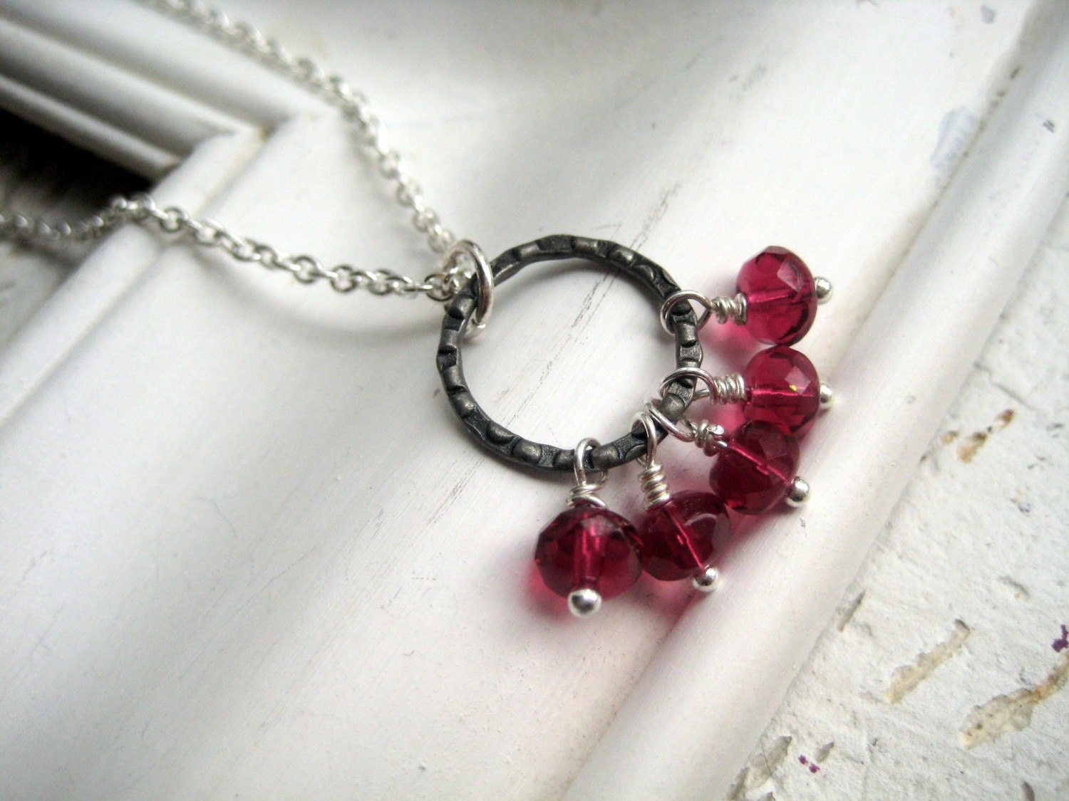 pomegranite seeds . necklace FREE US SHIPPING