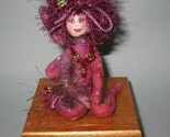 Celestial FAIRY, fiber sculpted fantasy figure on wooden trinket box