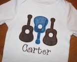 Guitars Shirt or Onesie - Personalized Embroidered Applique
