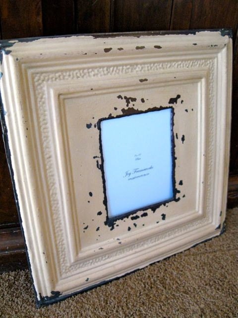 HUGE Antique Ceiling Tin Tile 8x10 Picture Frame LARGE 24x24 2ft // Ready to Ship //
