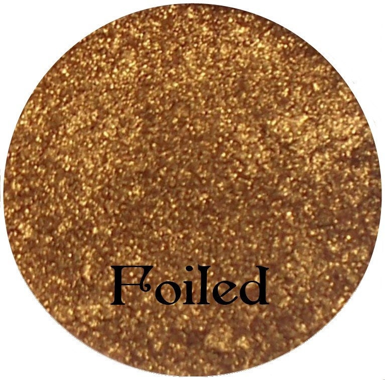 FOILED Metallic Golden Chrome Mineral Makeup Eyeshadow Pigment 3 gram Jar