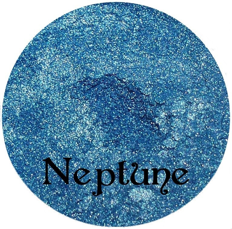 NEPTUNE Shimmery Blue Mineral Eyeshadow Pigment Spectrum Cosmetics 3 Gram Sifter Jar