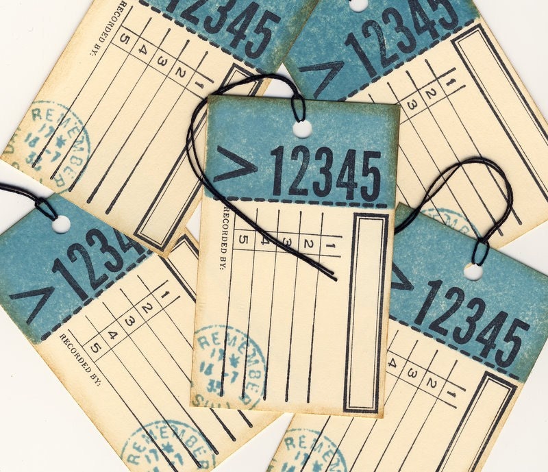 Journaling Hand Stamped Tags (5)