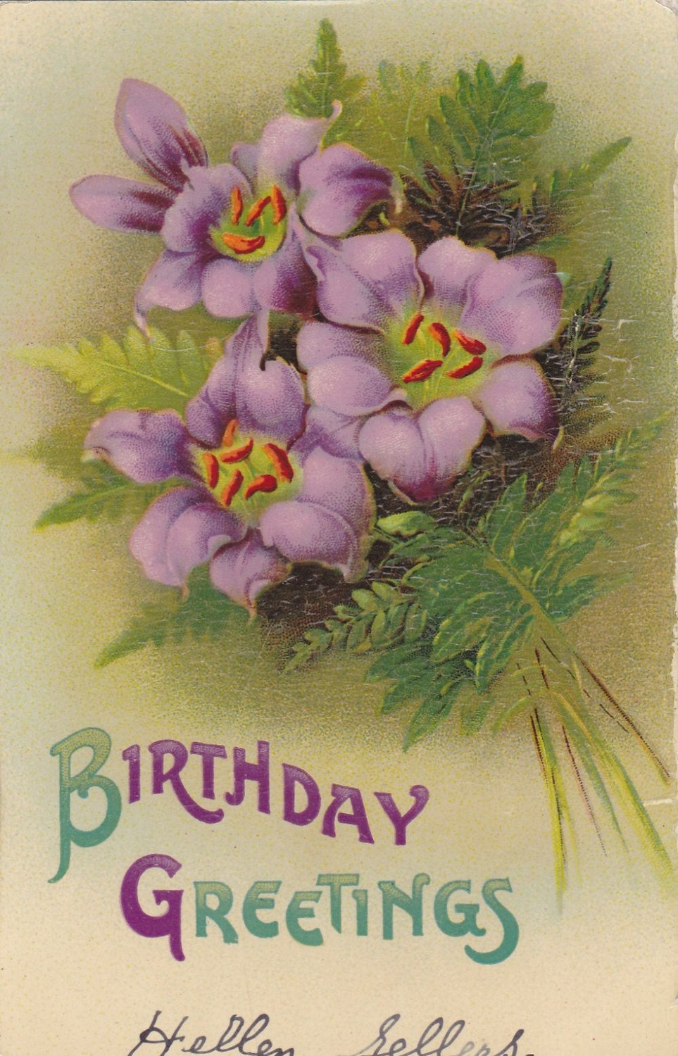 Vintage Birthday Post Card Early 1900s bd015