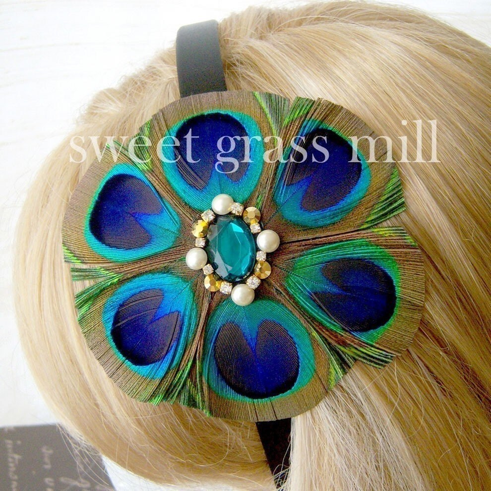 The Ingenue - Peacock Crystal Headband