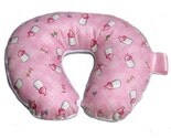 MODA and Chic Mink - Baby Luxury Wrap Travel Pillow  - Pink  Baby Sayings and Bottles - 