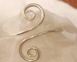 Sterling Silver adjustable spiral curled ring FREE SHIPPING
