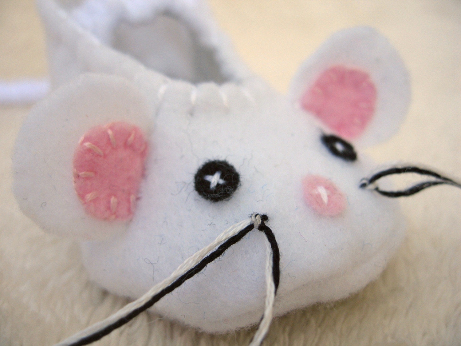 White Mouse Baby  Slippers - NEW