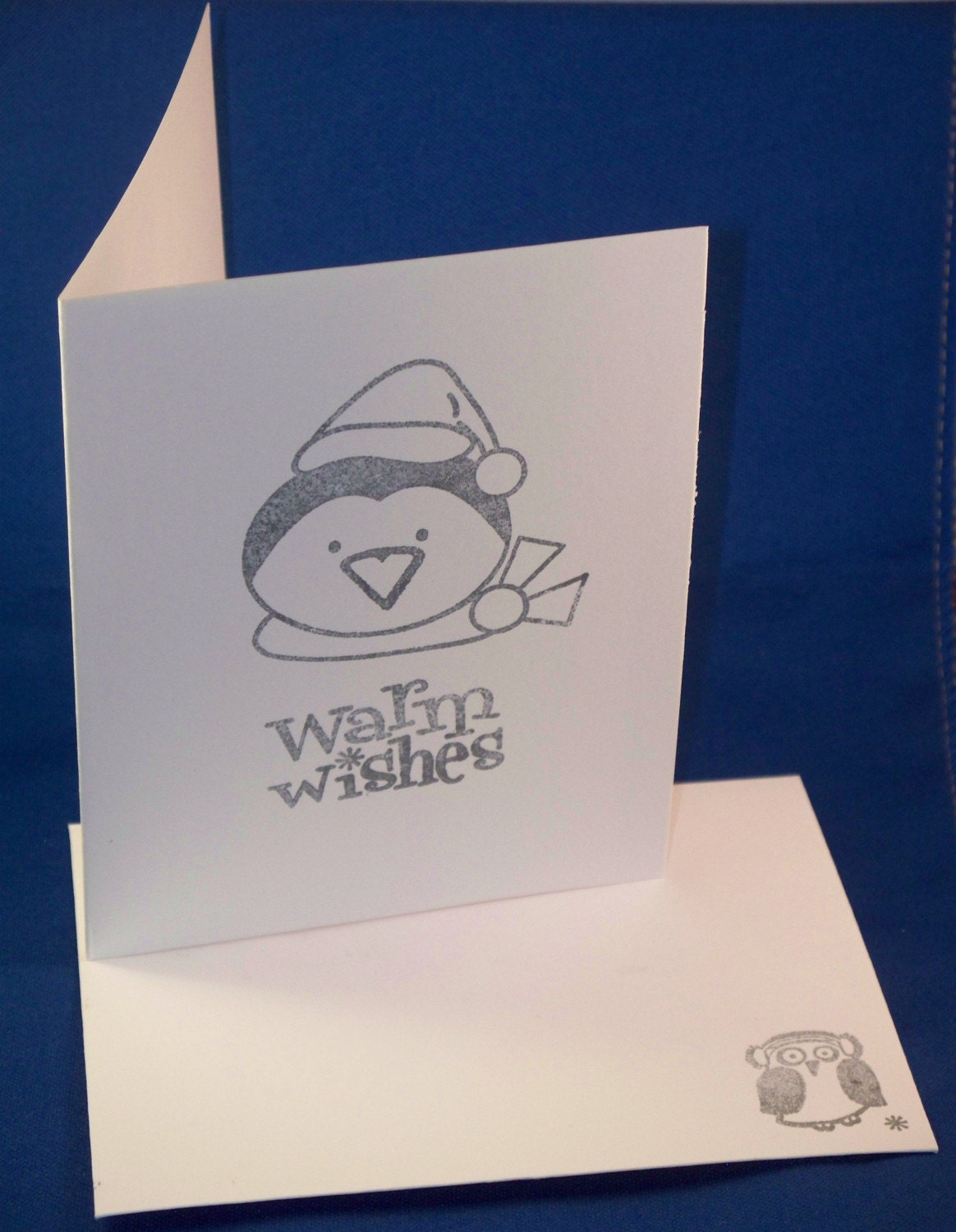 Warm Wishes Penguin Note Card