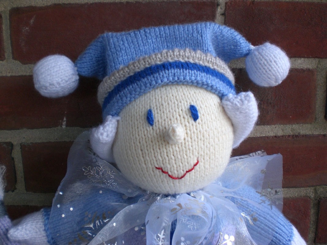 Jack Frost - knitted doll for charity