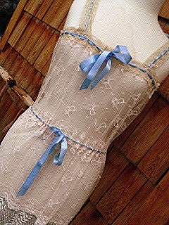 Edwardian Style Vintage Lace Slip Dress by La Belle Fairy