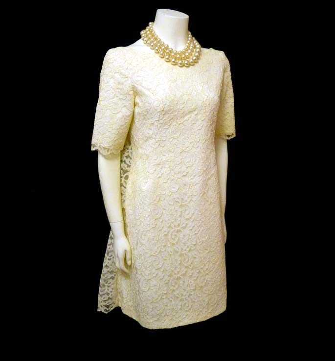 Vintage 60's Mod Lace Tiered Back Emma Domb Dress