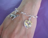 QUALITY Bella Bracelet (Twilight) - Sterling Silver - Rare Crystal Heart - 7 inches