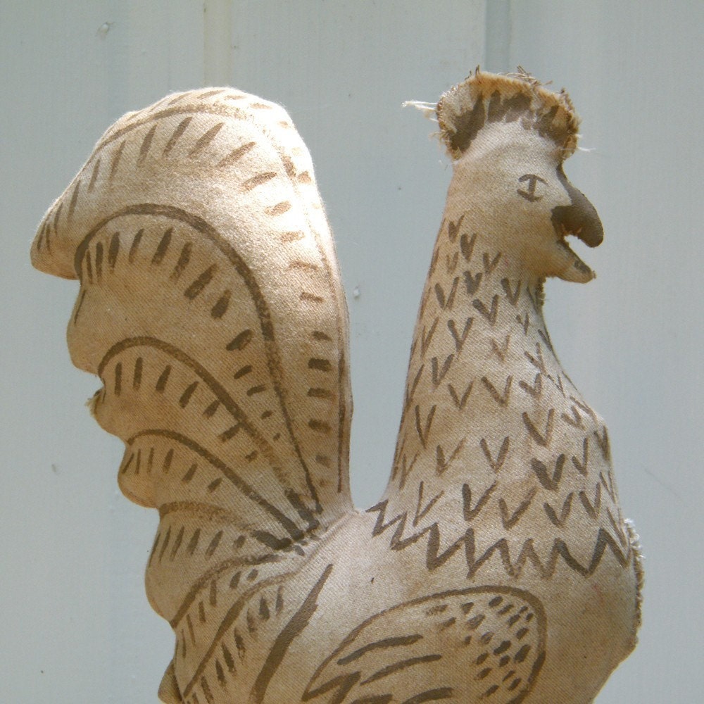 American Folk Rooster of Muslin by MFAS