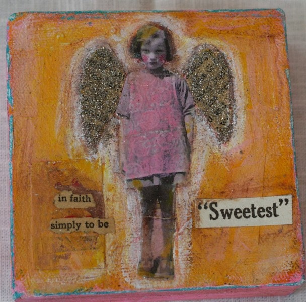 Sweetest mixed media painting