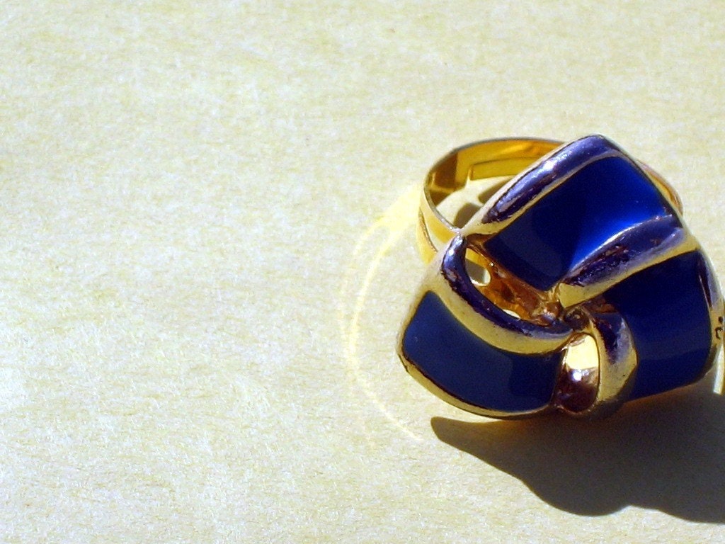 Azure and Gold Ring