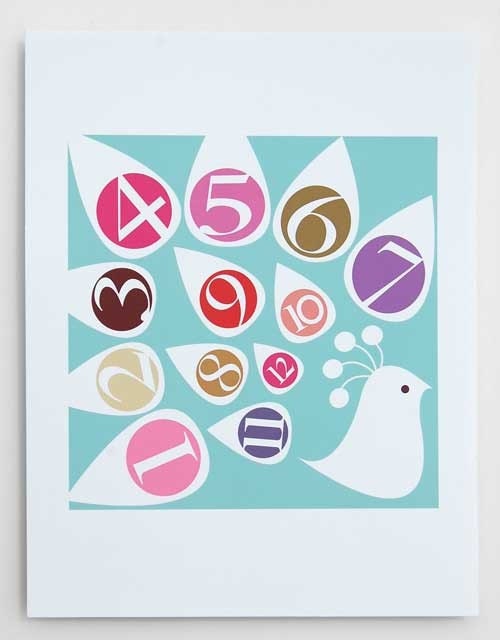 The Counting Peacock - 8 x 10 Numbers Print
