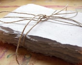 Recycled handmade paper --- 50 sheets of white 4x5 inch