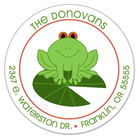 Lily Pad Toad - Address Labels or Stickers