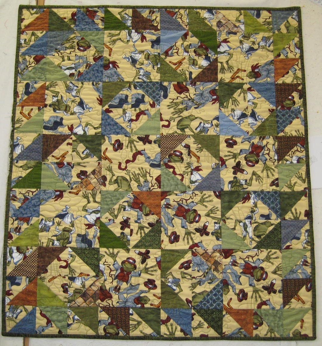 Dancing Frogs Small Quilt
