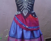 Gypsy Fire Wedding  Dress... One of a kind silk made from recycled materials