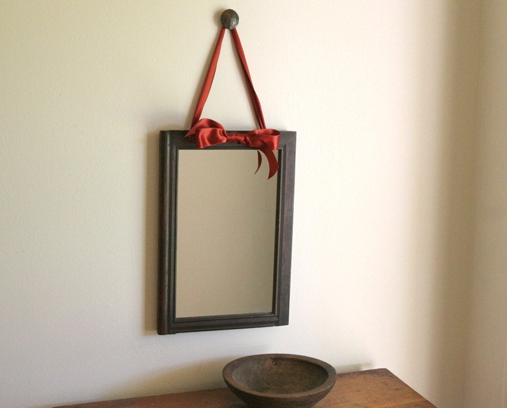 Antique Framed Wood Wall Mirror, Eco Friendly, Recycled, Wood Frame, Reclaimed