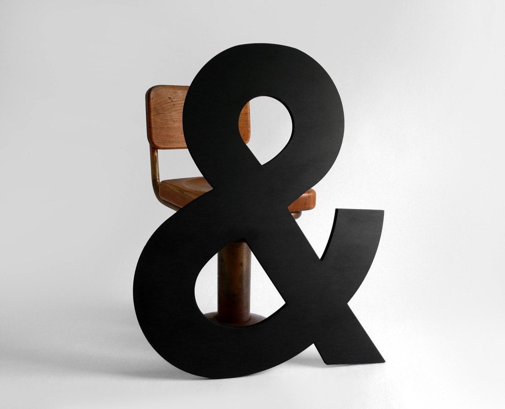 Large Wooden Ampersand