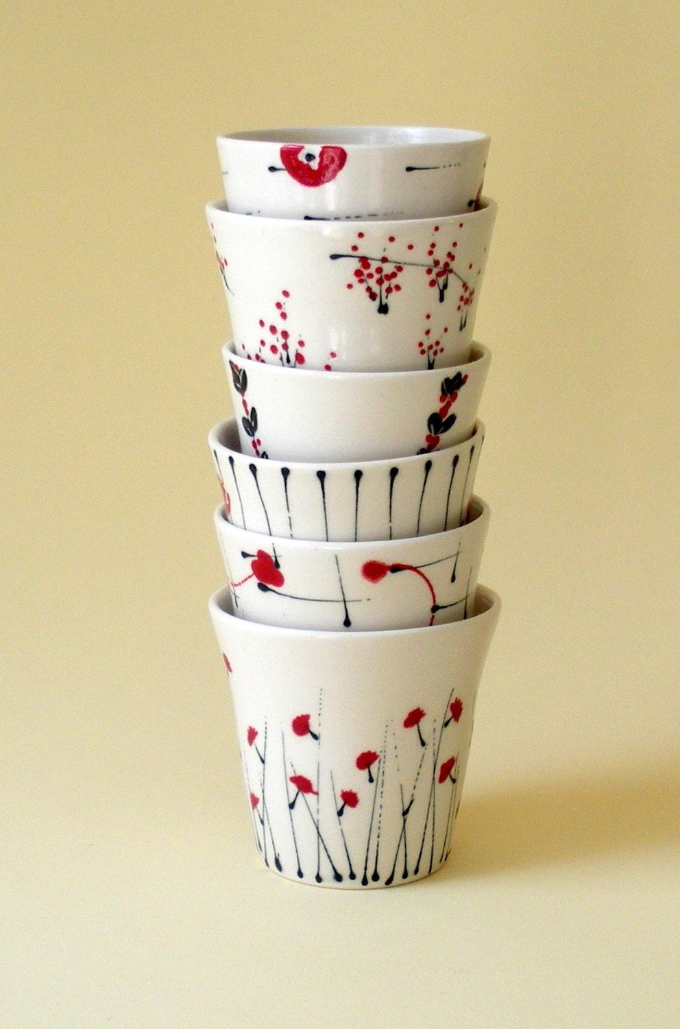Set of Porcelain Cups