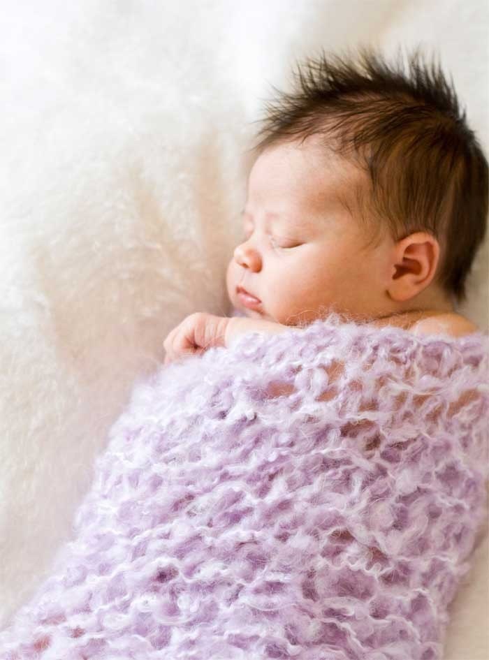 Custom Handknit Super Soft Mohair Baby Wrap