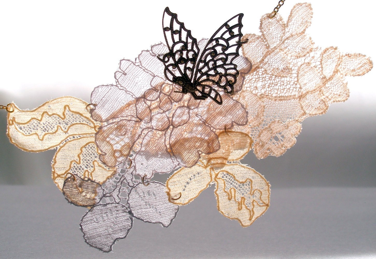 Flutter-by vintage french lace necklace 2