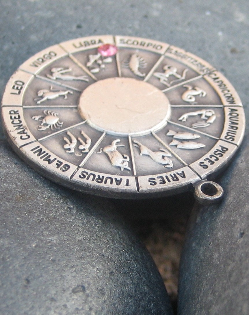 Libra - Vintage Astrology Pendant - Silver
