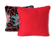 African Wax Print Cushion - Throw Pillow (Mariama Fuschia)