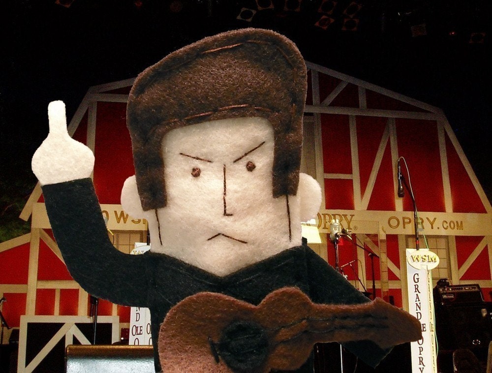 Johnny Cash Finger Puppet